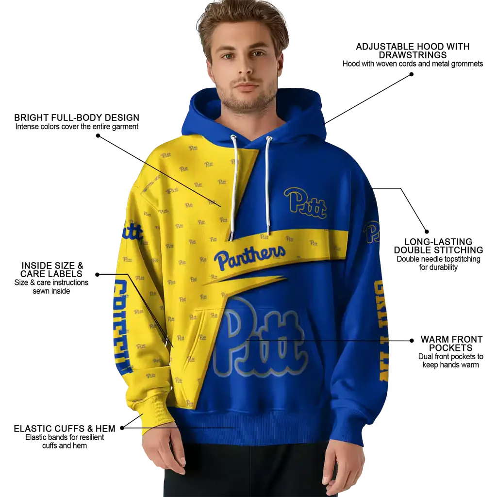 customized pittsburgh panthers abstract shape royal blue hoodie latest model customized pittsburgh panthers abstract shape royal blue hoodie latest model