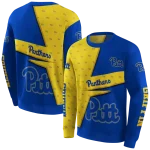 customized pittsburgh panthers abstract shape royal blue hoodie best selling