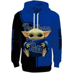 customized pittsburgh panthers baby yoda royal blue black hoodie best selling