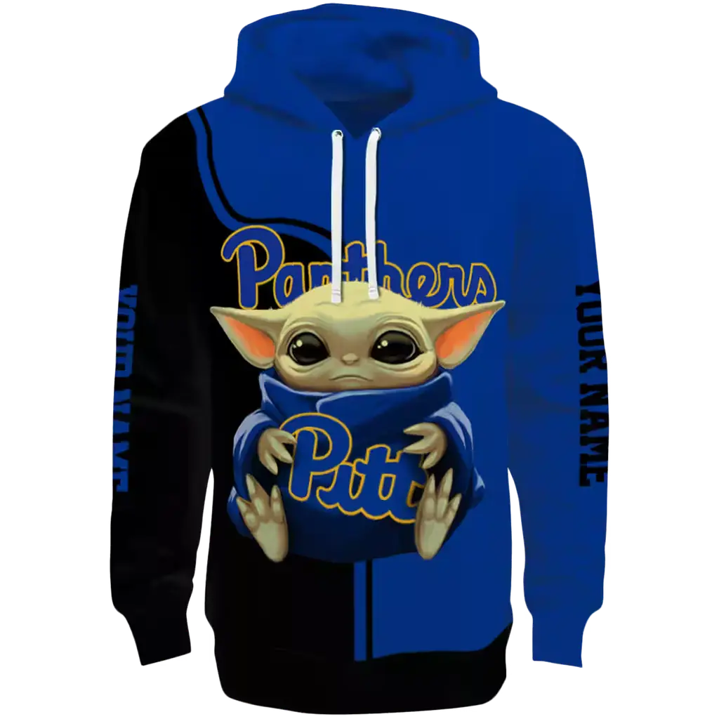 customized pittsburgh panthers baby yoda royal blue black hoodie best selling customized pittsburgh panthers baby yoda royal blue black hoodie best selling