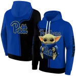 customized pittsburgh panthers baby yoda royal blue black hoodie best selling