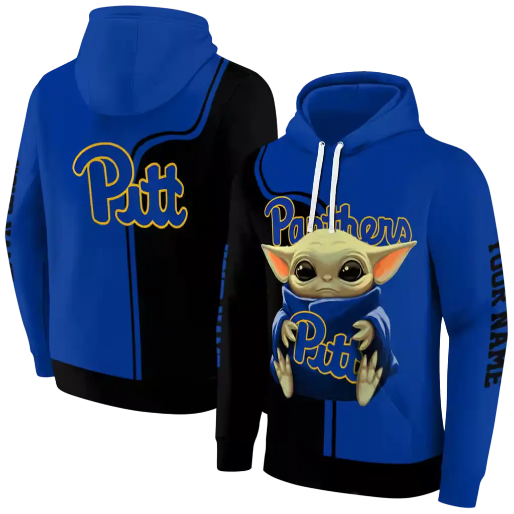 customized pittsburgh panthers baby yoda royal blue black hoodie fashion forward customized pittsburgh panthers baby yoda royal blue black hoodie fashion forward