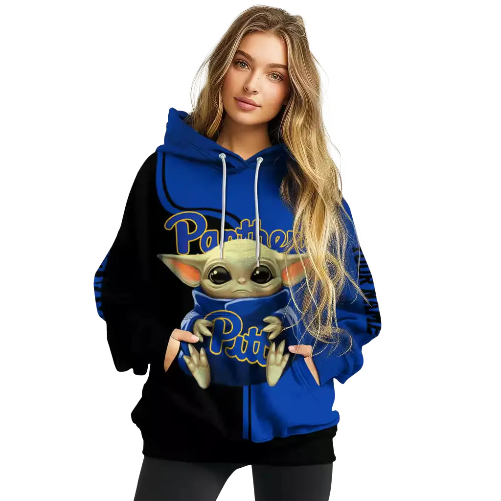 customized pittsburgh panthers baby yoda royal blue black hoodie high quality customized pittsburgh panthers baby yoda royal blue black hoodie high quality