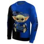 customized pittsburgh panthers baby yoda royal blue black hoodie best selling