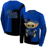 customized pittsburgh panthers baby yoda royal blue black hoodie best selling