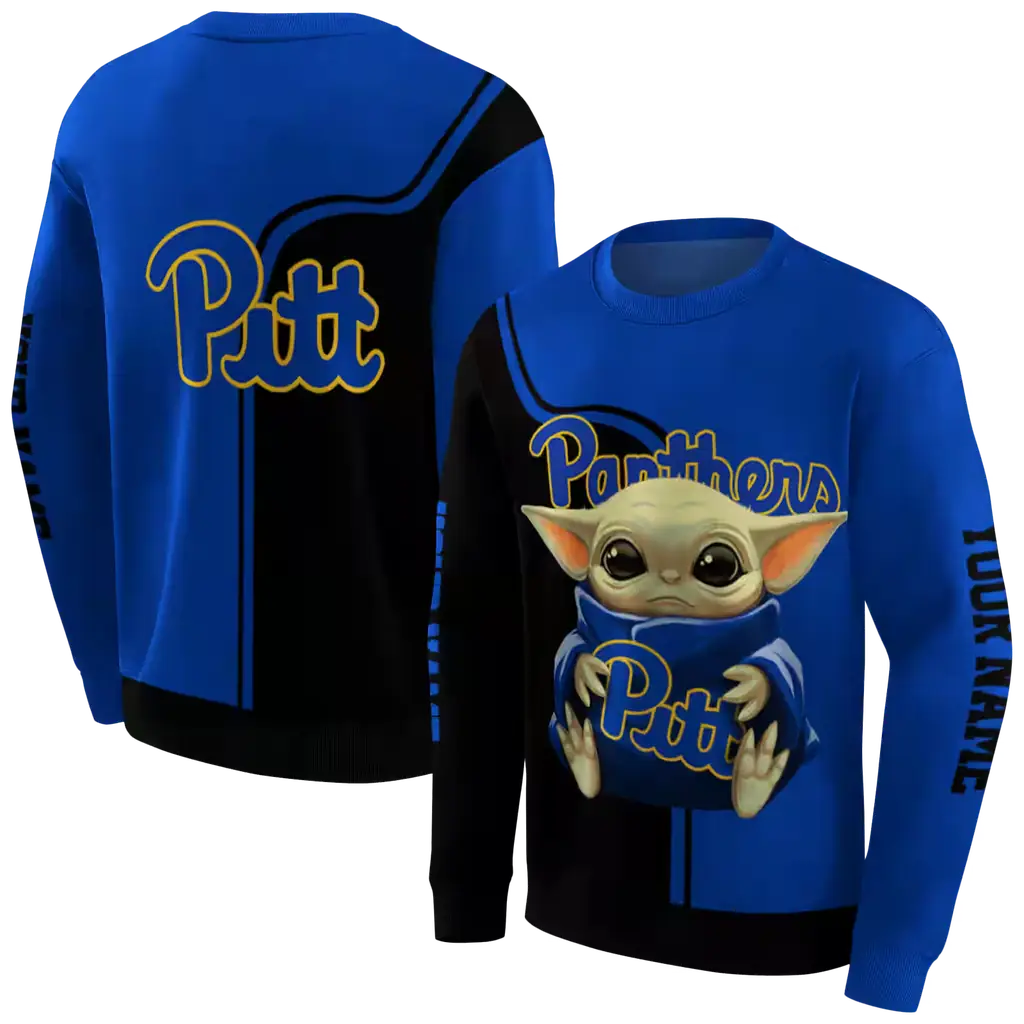 customized pittsburgh panthers baby yoda royal blue black hoodie premium grade customized pittsburgh panthers baby yoda royal blue black hoodie premium grade