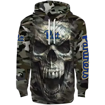 customized pittsburgh panthers camo skull hoodie best selling