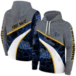 customized pittsburgh panthers hexagonal mesh royal blue black gray hoodie best selling