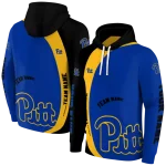 customized pittsburgh panthers minimalist design royal blue black hoodie best selling