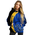 customized pittsburgh panthers minimalist design royal blue black hoodie best selling