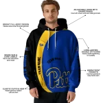 customized pittsburgh panthers minimalist design royal blue black hoodie best selling