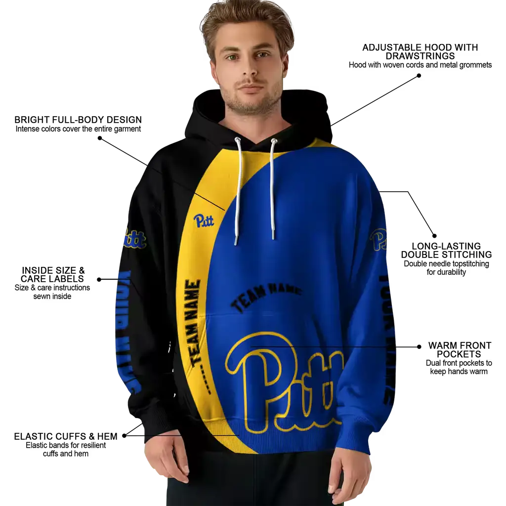 customized pittsburgh panthers minimalist design royal blue black hoodie latest model customized pittsburgh panthers minimalist design royal blue black hoodie latest model
