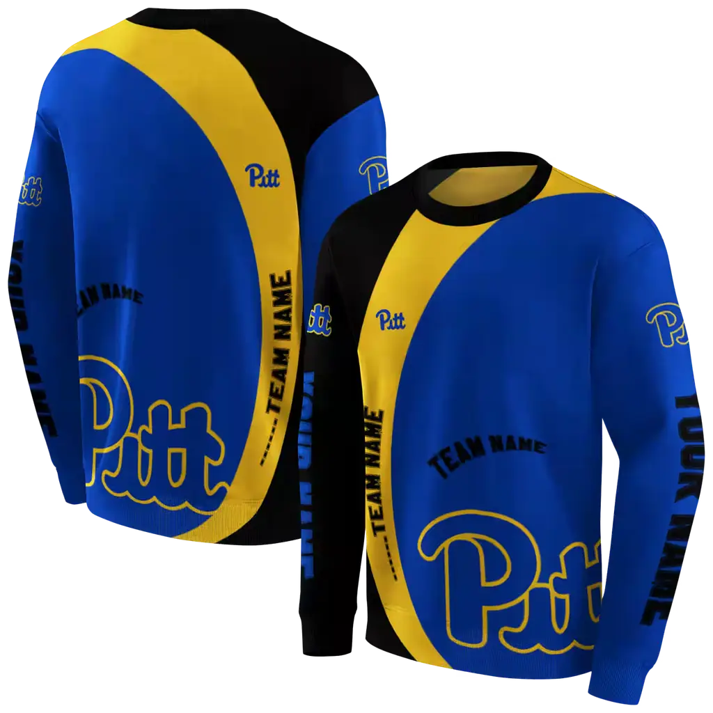 customized pittsburgh panthers minimalist design royal blue black hoodie premium grade customized pittsburgh panthers minimalist design royal blue black hoodie premium grade