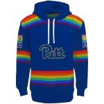 customized pittsburgh panthers rainbow stripes royal blue hoodie best selling