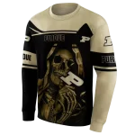 customized purdue boilermakers grim reaper gold black hoodie best selling