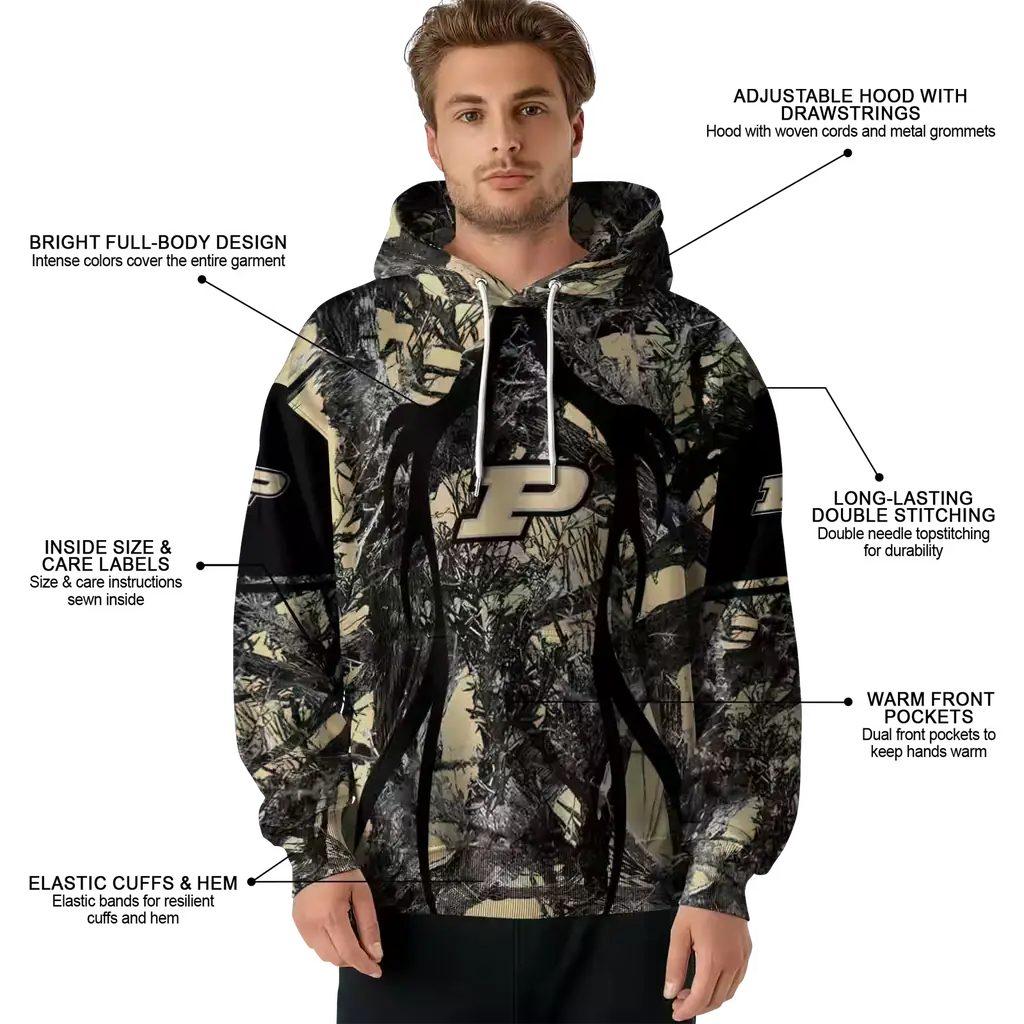 customized purdue boilermakers hunting theme gold black hoodie latest model customized purdue boilermakers hunting theme gold black hoodie latest model