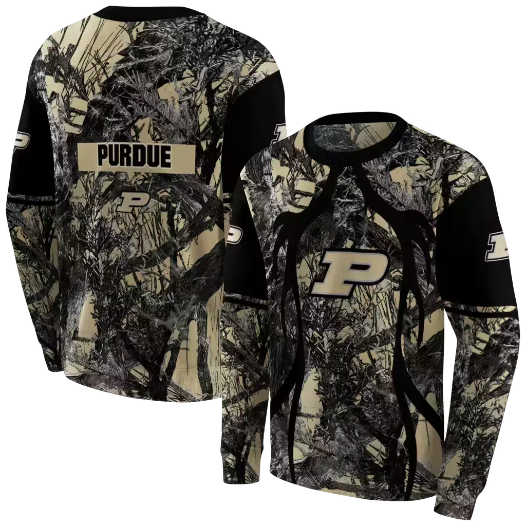 customized purdue boilermakers hunting theme gold black hoodie premium grade customized purdue boilermakers hunting theme gold black hoodie premium grade