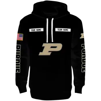 customized purdue boilermakers punisher skull black hoodie best selling