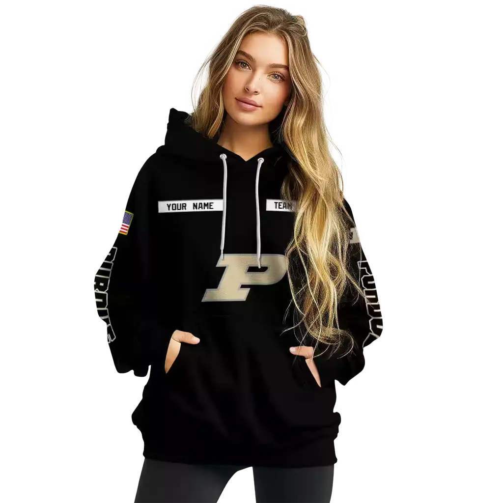 customized purdue boilermakers punisher skull black hoodie high quality customized purdue boilermakers punisher skull black hoodie high quality