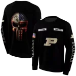 customized purdue boilermakers punisher skull black hoodie best selling
