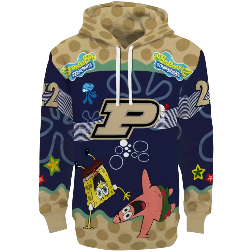 customized purdue boilermakers spongebob patrick star gold navy hoodie best selling customized purdue boilermakers spongebob patrick star gold navy hoodie best selling