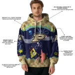 customized purdue boilermakers spongebob patrick star gold navy hoodie best selling