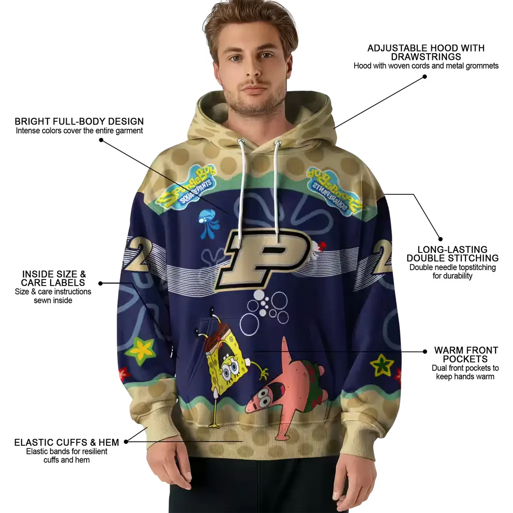 customized purdue boilermakers spongebob patrick star gold navy hoodie latest model customized purdue boilermakers spongebob patrick star gold navy hoodie latest model