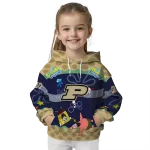 customized purdue boilermakers spongebob patrick star gold navy hoodie best selling
