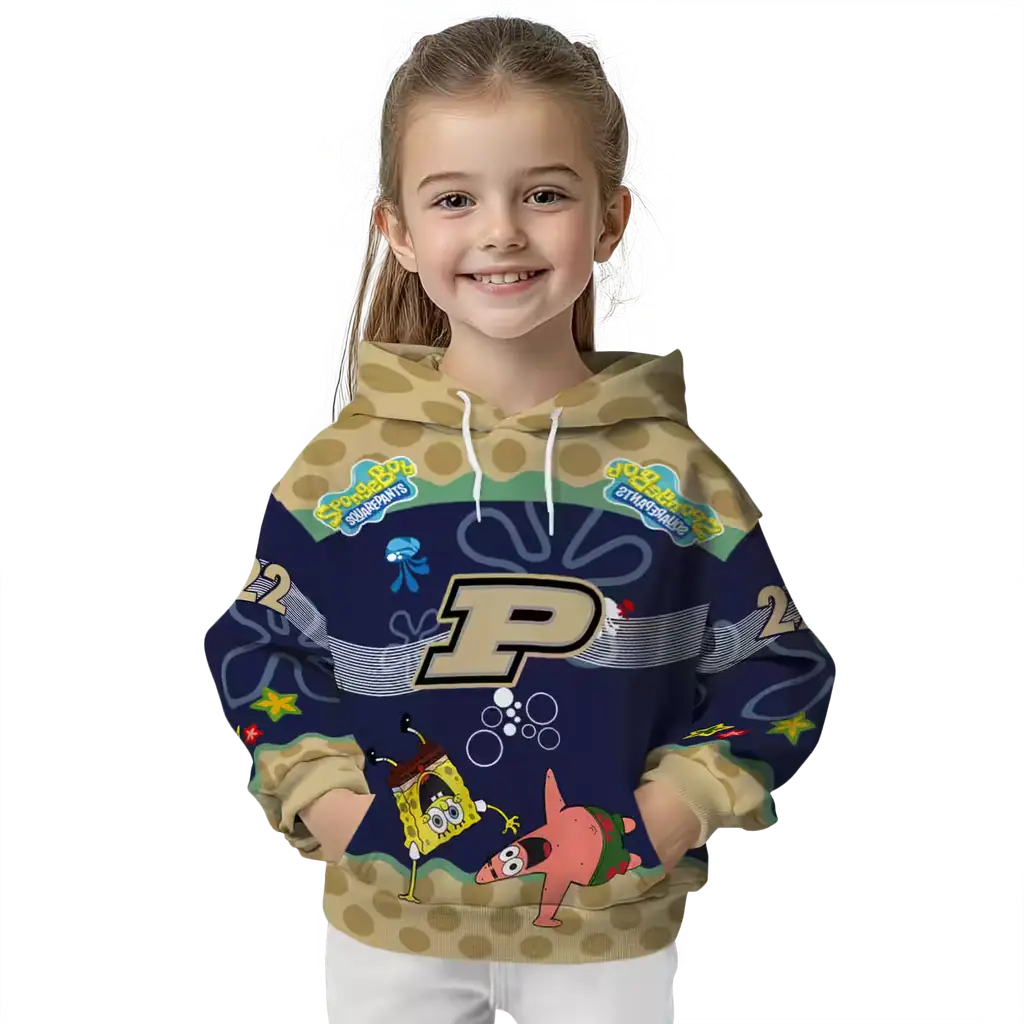 customized purdue boilermakers spongebob patrick star gold navy hoodie top rated customized purdue boilermakers spongebob patrick star gold navy hoodie top rated
