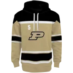 customized purdue boilermakers striped pattern gold hoodie best selling