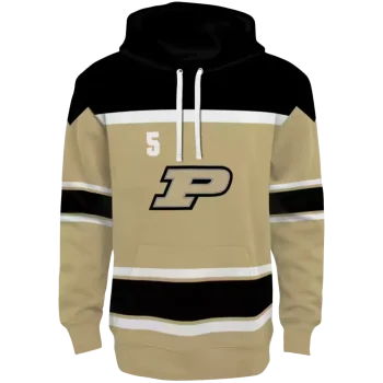customized purdue boilermakers striped pattern gold hoodie best selling