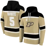 customized purdue boilermakers striped pattern gold hoodie best selling
