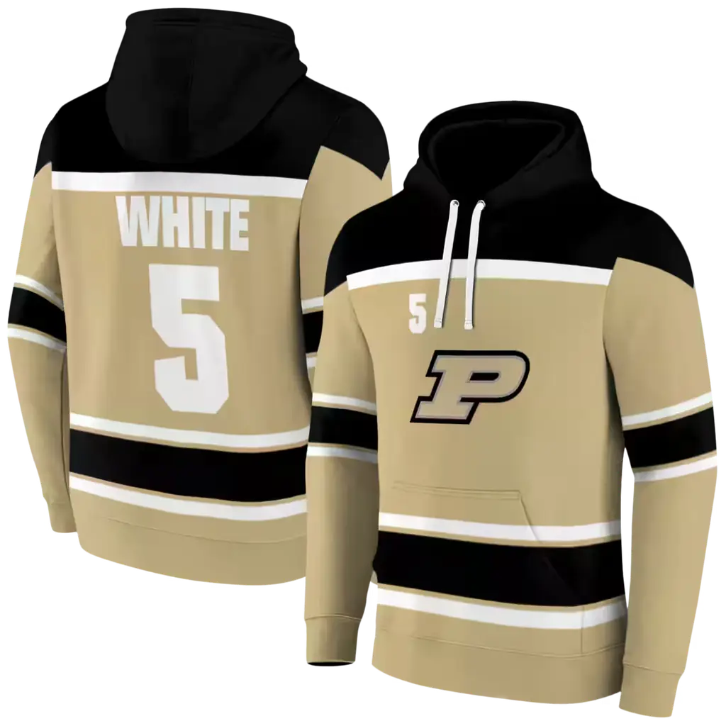customized purdue boilermakers striped pattern gold hoodie fashion forward customized purdue boilermakers striped pattern gold hoodie fashion forward
