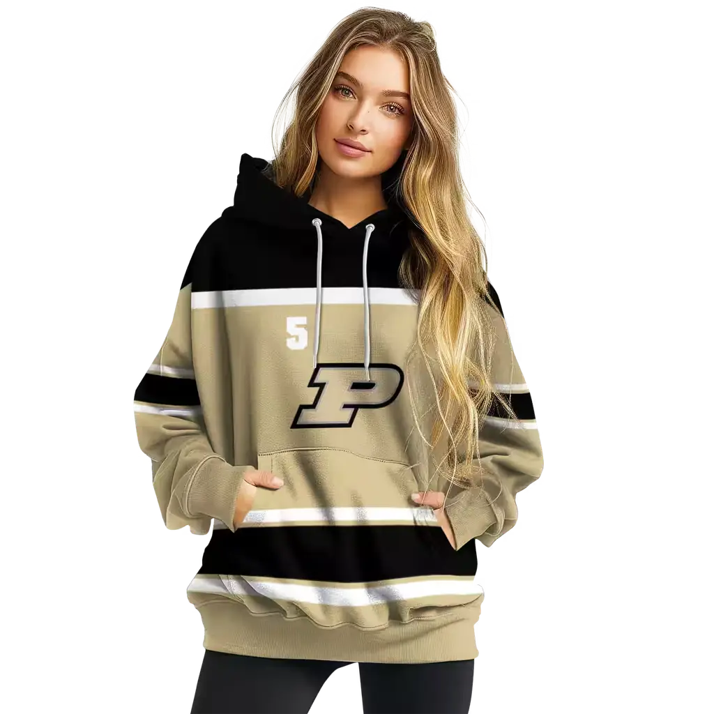 customized purdue boilermakers striped pattern gold hoodie high quality customized purdue boilermakers striped pattern gold hoodie high quality