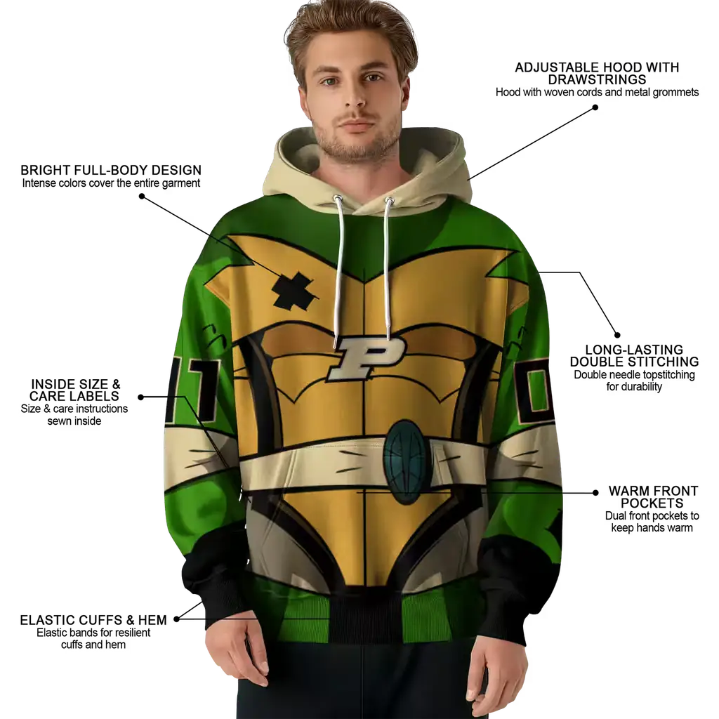 customized purdue boilermakers superhero armor gold green hoodie latest model customized purdue boilermakers superhero armor gold green hoodie latest model