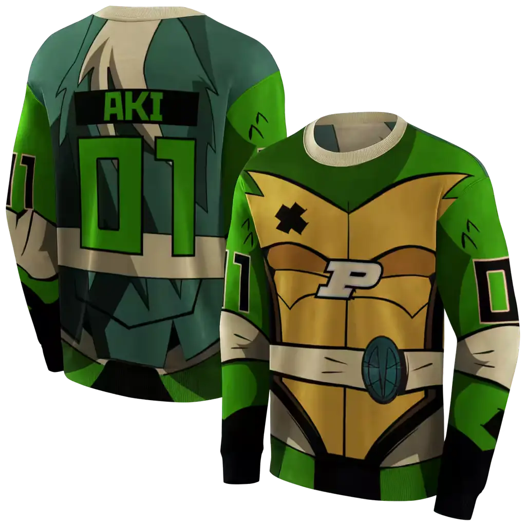 customized purdue boilermakers superhero armor gold green hoodie premium grade customized purdue boilermakers superhero armor gold green hoodie premium grade