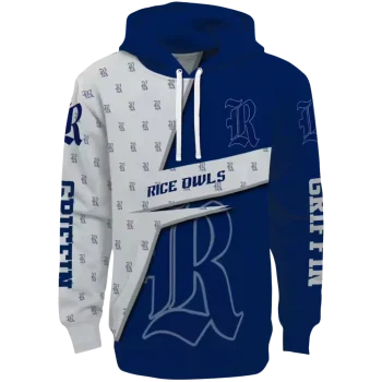 customized rice owls abstract shape navy blue hoodie best selling