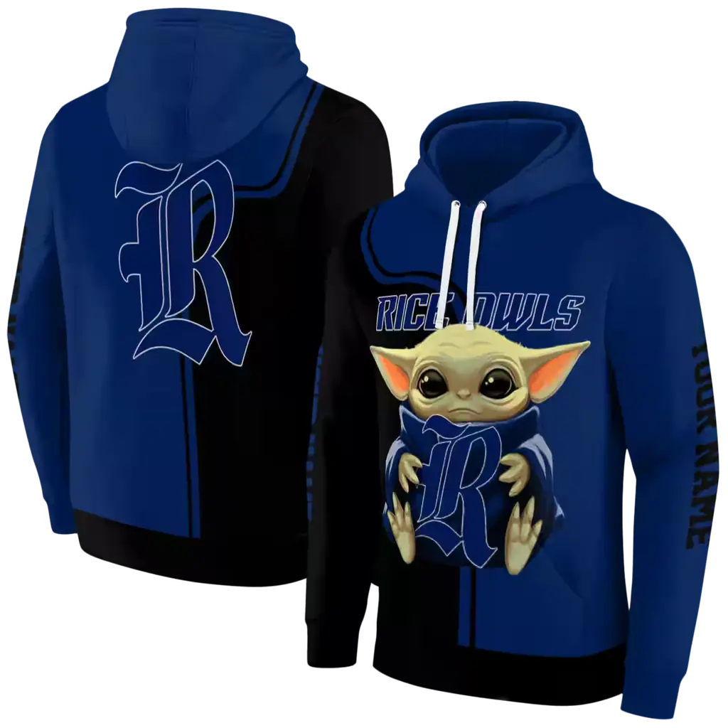 customized rice owls baby yoda navy blue black hoodie fashion forward customized rice owls baby yoda navy blue black hoodie fashion forward