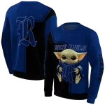 customized rice owls baby yoda navy blue black hoodie best selling