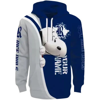 customized rice owls peeking snoopy navy blue hoodie best selling