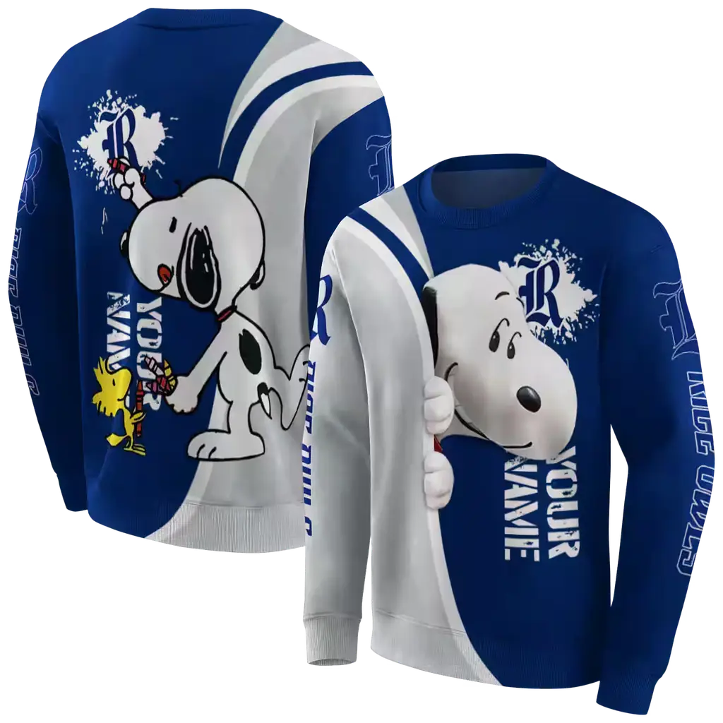 customized rice owls peeking snoopy navy blue hoodie premium grade customized rice owls peeking snoopy navy blue hoodie premium grade