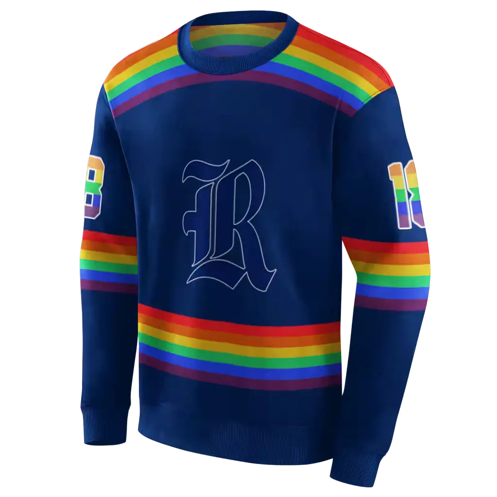customized rice owls rainbow stripes navy blue hoodie new arrival customized rice owls rainbow stripes navy blue hoodie new arrival