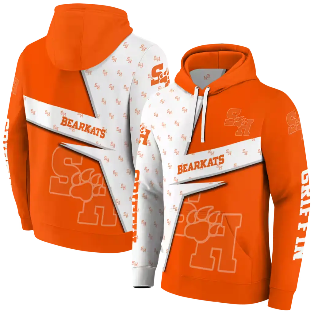 customized sam houston bearkats abstract shape orange hoodie fashion forward customized sam houston bearkats abstract shape orange hoodie fashion forward