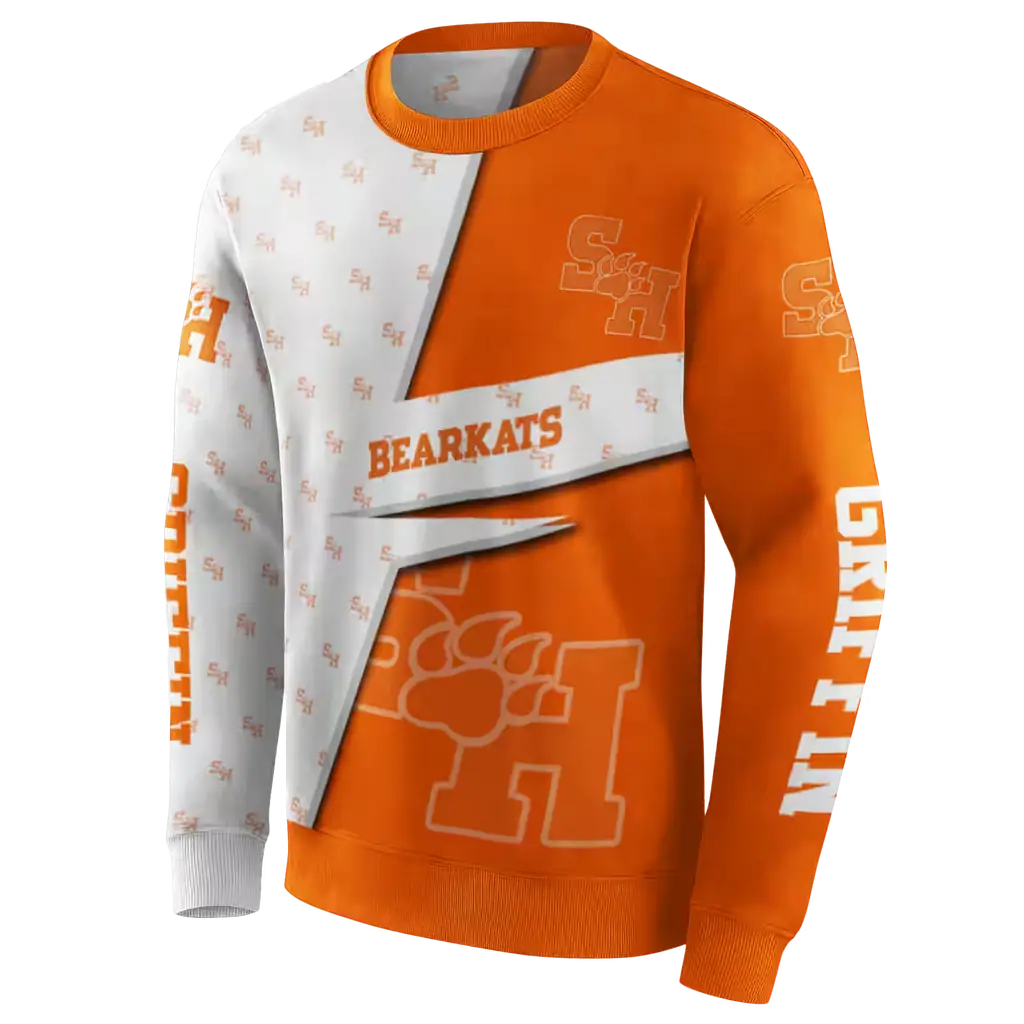 customized sam houston bearkats abstract shape orange hoodie new arrival customized sam houston bearkats abstract shape orange hoodie new arrival