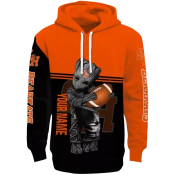 customized sam houston bearkats baby groot orange black hoodie best selling