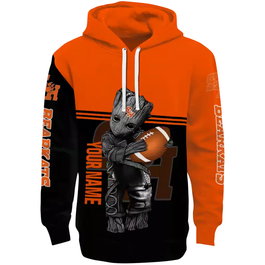 customized sam houston bearkats baby groot orange black hoodie best selling customized sam houston bearkats baby groot orange black hoodie best selling