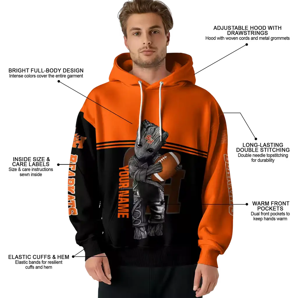 customized sam houston bearkats baby groot orange black hoodie latest model customized sam houston bearkats baby groot orange black hoodie latest model