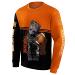 customized sam houston bearkats baby groot orange black hoodie best selling
