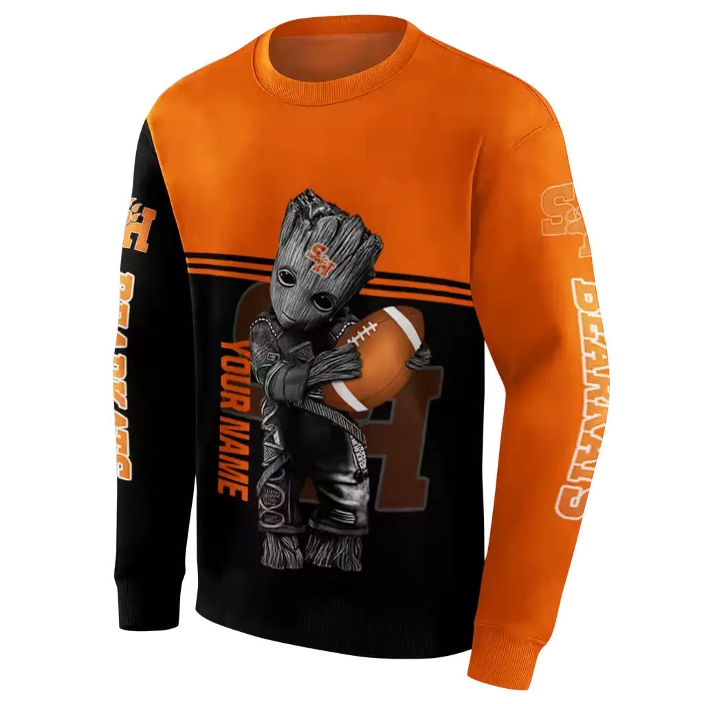 customized sam houston bearkats baby groot orange black hoodie new arrival customized sam houston bearkats baby groot orange black hoodie new arrival