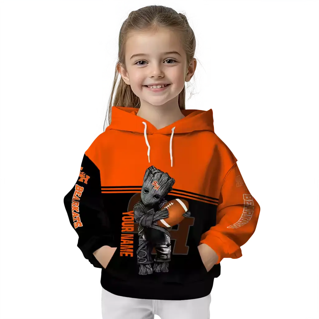 customized sam houston bearkats baby groot orange black hoodie top rated customized sam houston bearkats baby groot orange black hoodie top rated
